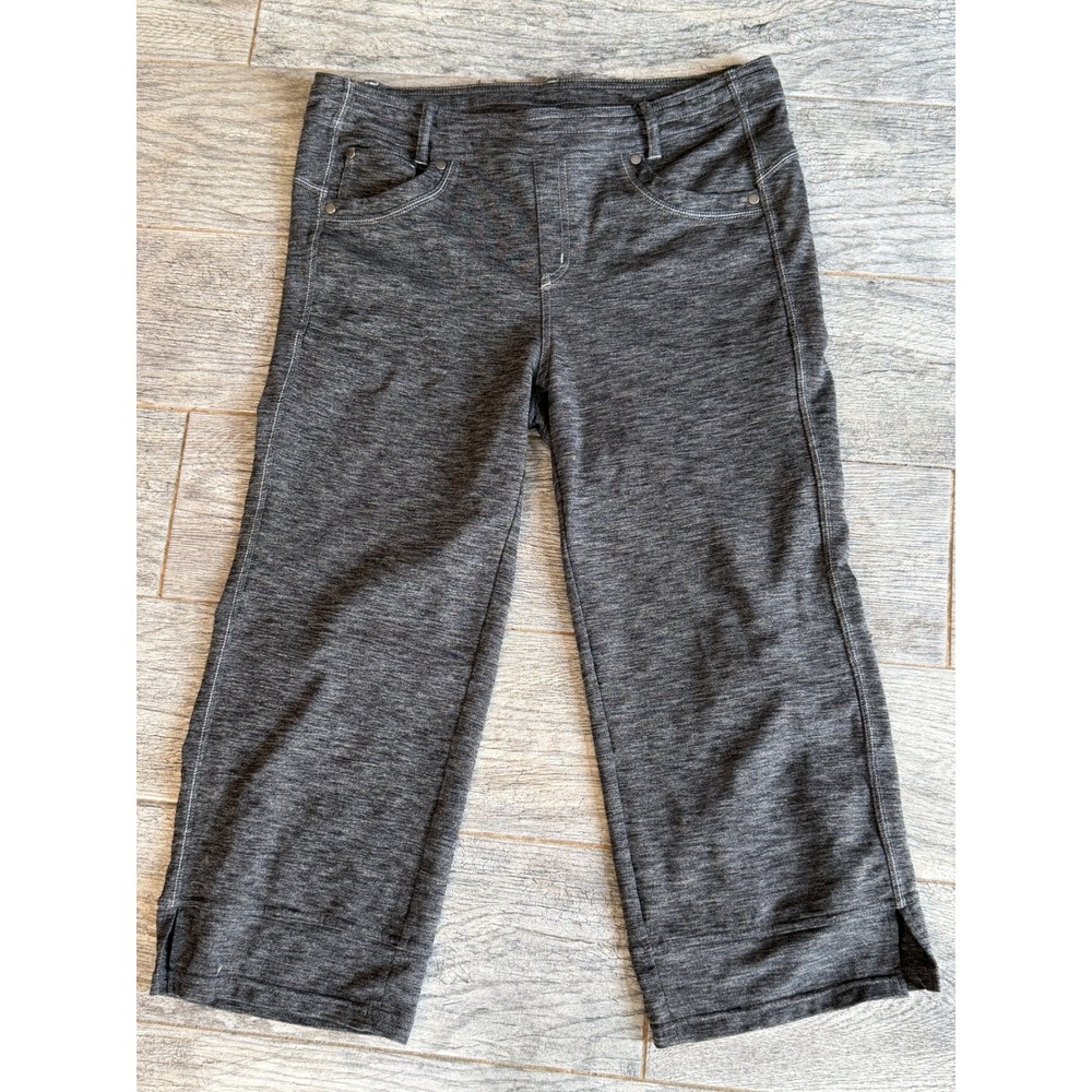 Kuhl Mova Skinny Capri 10 Charcoal Heather Stretch Hiking Pants Womens Cropped